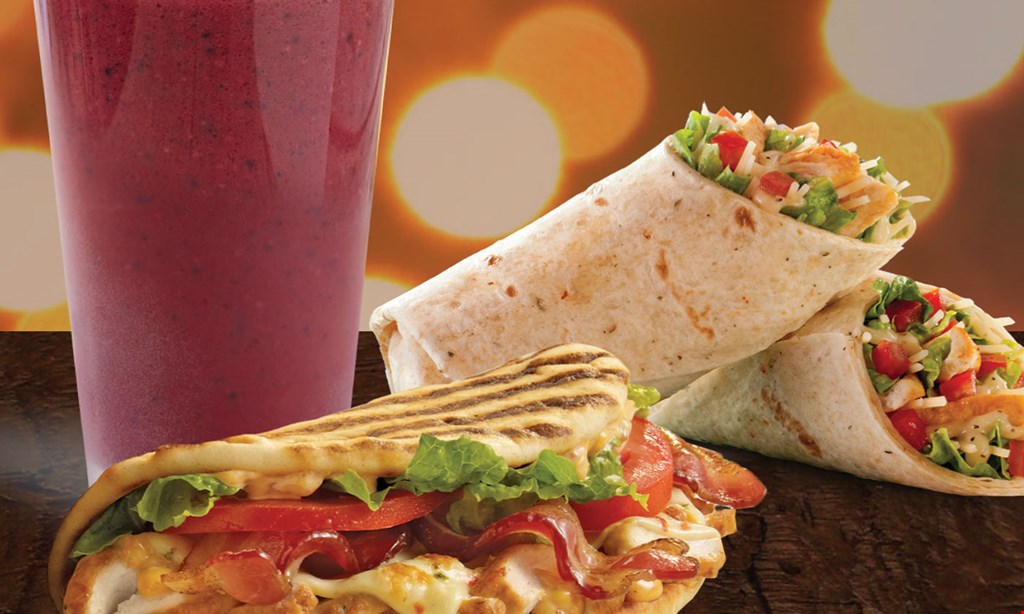 Product image for Tropical Smoothie $2.99 any 24oz smoothie with purchase of any food item at regular price. 