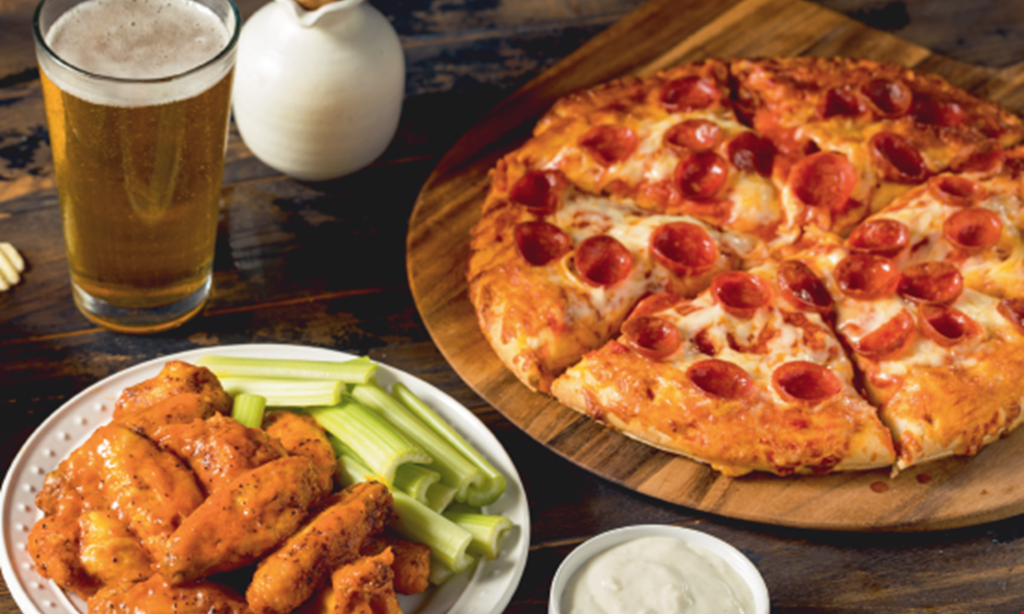 Product image for Bee'z Bistro & Pub $56.00 party pack 2 large 1-topping pizzas and 24 wings