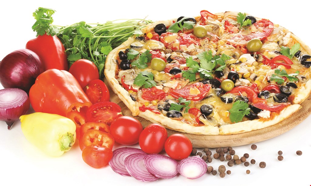 Product image for Garden of Eating Pizzeria $8.99 + tax Medium 1-Topping Pizza (Some toppings are an extra charge). 