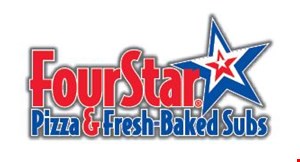 Product image for FourStar Pizza & Fresh Baked Subs $18.99 one large 2-topping pizza and breadsticks. 