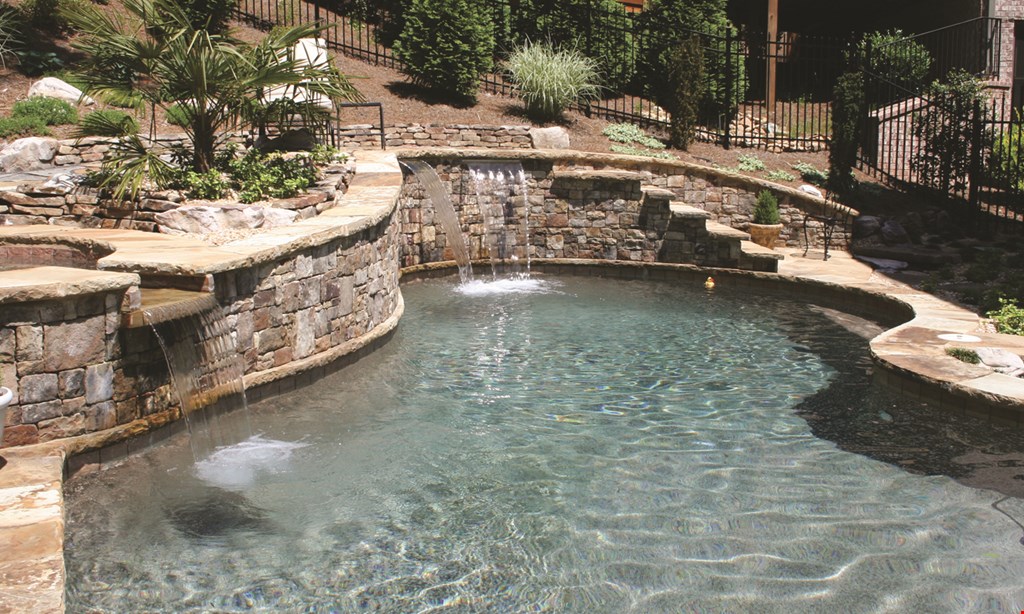 Product image for 11877 Douglas Rd $66,500 36' x 18' pool 630 sq. ft. pool. Pebble finish, salt system, tanning ledge, flagstone coping