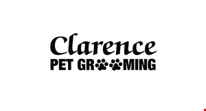Product image for Clarence Pet Grooming 5% OFF food, treats or products.