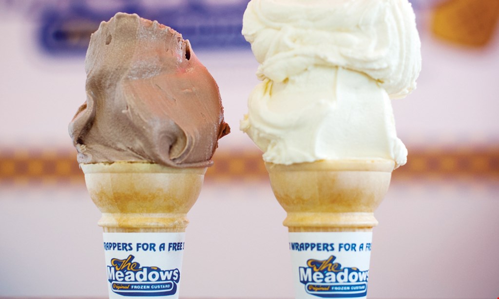 Product image for Meadows Original Frozen Custard $1 OFF a sundae. 