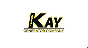 Product image for Kay Electric LLC $50 Off generator service call or maintenance agreement. 