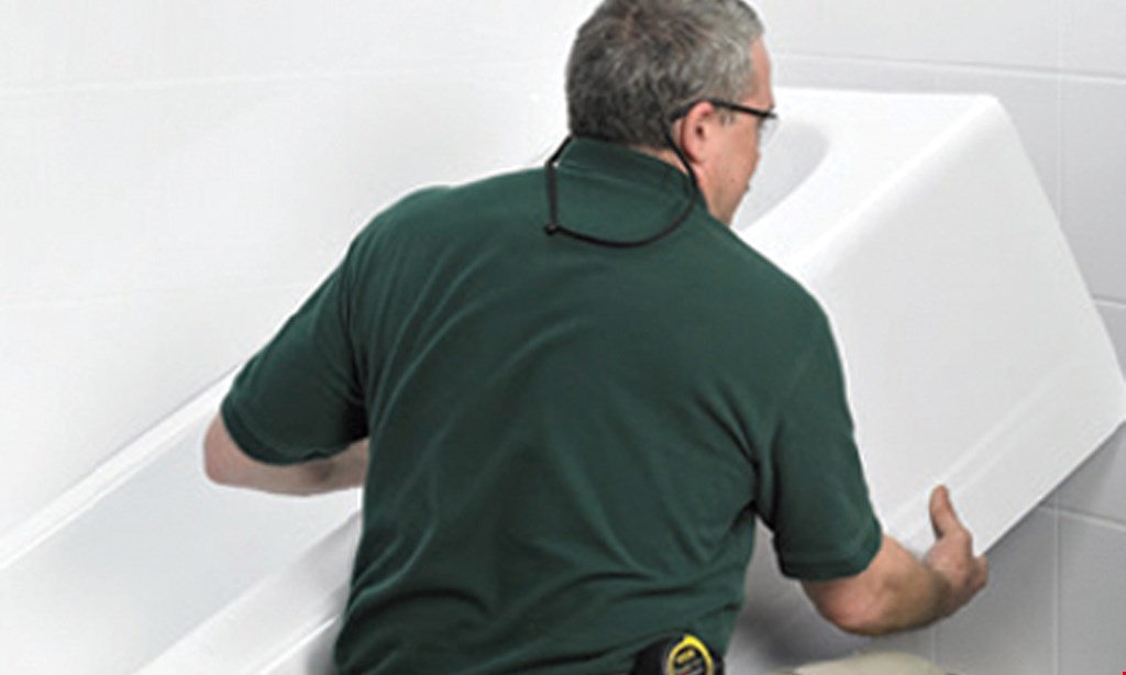 Product image for BATH FITTER SAVE 10% $450* UP TO on a complete Bath Fitter system. ®Registered trademark of Bath Fitter Franchising Inc. *Save 10% up to $450.