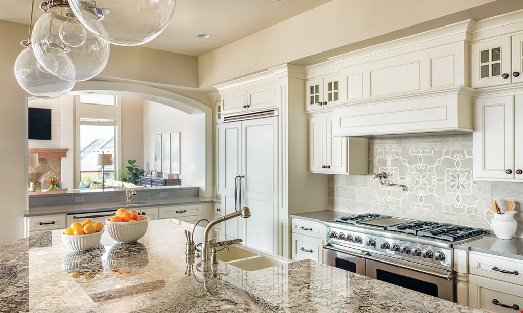 Product image for WE DO KITCHENS Total Kitchen Remodel $18,995* or as low as $259*/month. Package includes: granite counters, Kohler faucet, InSinkErator garbage disposal, stainless sink, DuraCeramic flooring, and kitchen cabinets. Installation included. 
