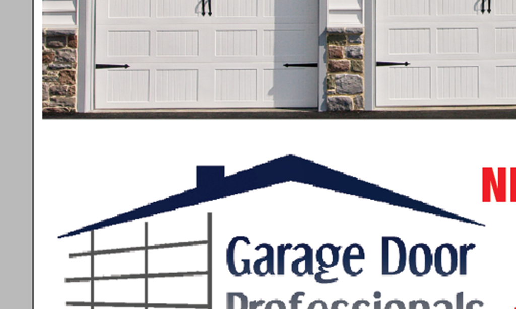 Product image for Garage Door Professionals $100 Off Any New Double Garage Door