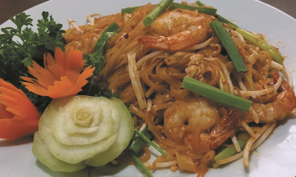 Product image for 5 R CHA Thai Bistro $5 off any purchase of $25 or more