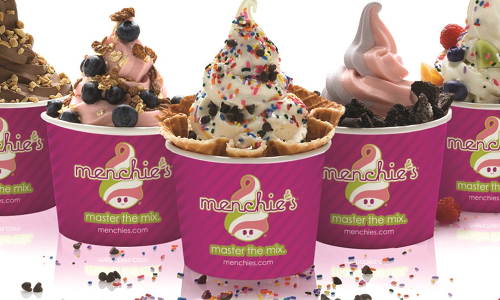 Product image for Menchie'S Frozen Yogurt Buy one get one half off! 