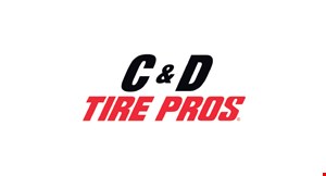 Product image for C & D Tire Pros $10 Off Any Service Of $100 Or More. $25 Off Any Service Of $250 Or More. $50 Off Any Service Of $500 Or More