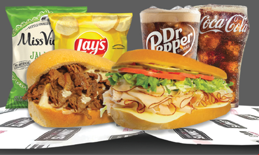 Product image for Lennys Subs $14.98 two 7 1/2 inch subs, two regular drinks & two cookies. 