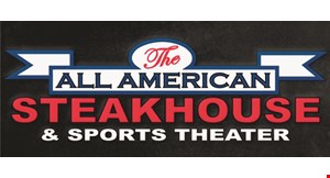 Product image for The All American Steakhouse & Sports Theater $5 off any purchase of $35 or more.