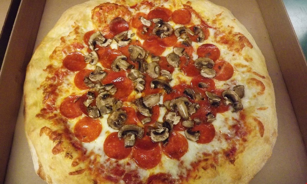 Product image for Maldinis Pizza $20.99 plus tax large cheese pizza & 2 gyros