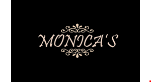 Product image for Monica's $5 OFF any purchase of $25 or more. 