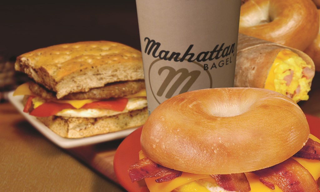 Product image for Manhattan Bagel free 24 oz. drink & chips with purchase of any lunch sandwich 