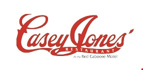 Product image for Casey Jones' Restaurant $5 OFF ENTIRE CHECK OF $25 OR MORE OR $10 OFF ENTIRE CHECK OF $50 OR MORE. 