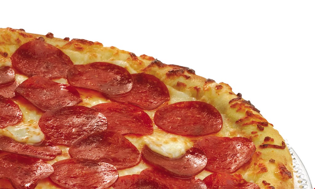Product image for Dominos DOUBLE DEAL 1-Topping Pizzas 2 Mediums $14.99 +tax. 2 Larges $19.99 +tax.