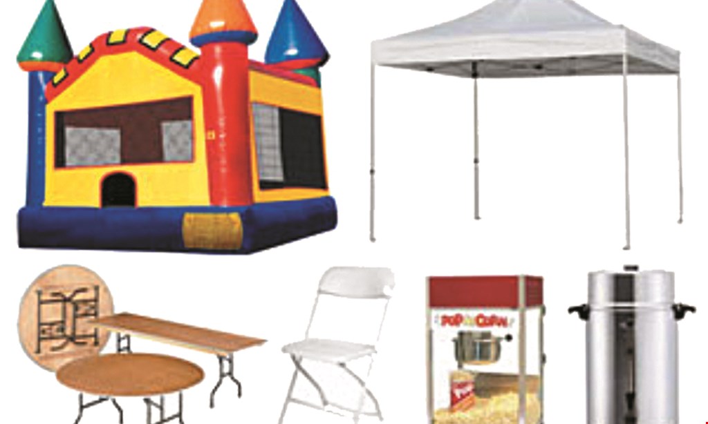 Product image for 1St Choice Rental $399 Includes:1 20x20 Ft. Tent, 4 Round Tables With Covers, 32 Chairs & Chill-N-Fill Table For Drinks 