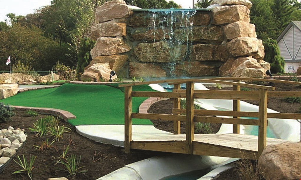 Product image for Hazzards Miniature Golf $1 OFF Round of miniature golf No Limit - Save $1 per person. 