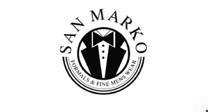 Product image for San Marko Formals 20% OFF any men's clothing purchase 