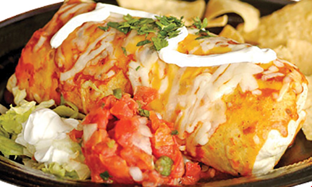 Product image for Acapulco Mexican Restaurant BOGO 1/2off Buy One Dinner Entrée at Regular Price, Get Second Dinner Entrée at 1/2 off with the purchase of 2 beverages. Excludes: tax, tips & beverages. Maximum discount of $5.00 VALID SUN.-THURS.