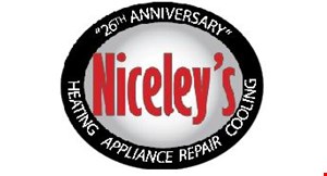 Product image for Niceley's Appliance Repair Free Estimates & Free 2nd Opinion On A New Heating & Cooling System Please call for complete details. Some restrictions may apply..
