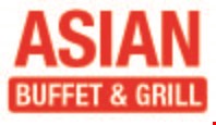 Product image for ASIAN BUFFET & GRILL $5 OFF purchase of 2 adult dinner buffets. 