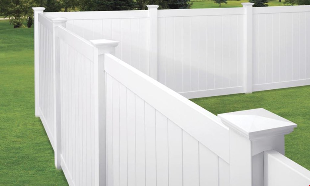 Product image for FenceMax Up to 20% off vinyl, aluminum, wood and chain-link fence. Select styles only. Min. purchase required. 5% - 20 % off based on volume of sale.