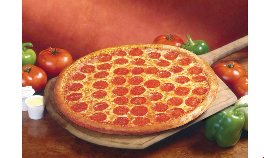 Product image for PEPPERS PIZZA & SUBS $18.99 +tax one 16” round pizza & 1 lb. of our fresh-cut chicken bites. 