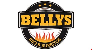 BELLYS BBQ & BURRITOS logo