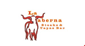 Product image for La Taberna Steaks & Tapas Bar $5 off your order of $25 or more - pickup or dine in cash only