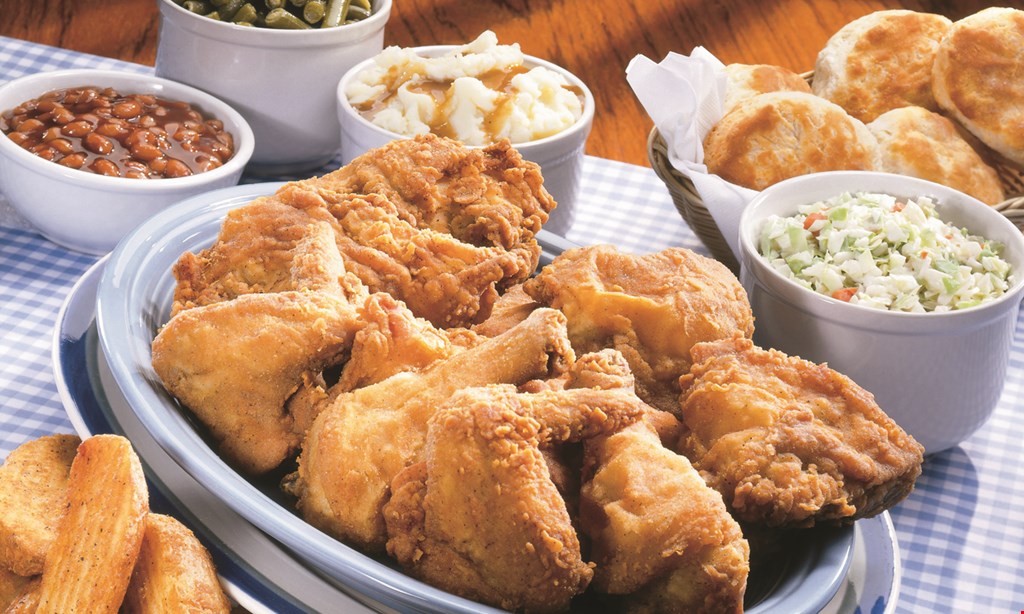 Product image for Lee's Famous Recipe Chicken Catering 16-Piece Meal $34.99 Includes 16 pieces of chicken, 4 large sides and 8 biscuits.