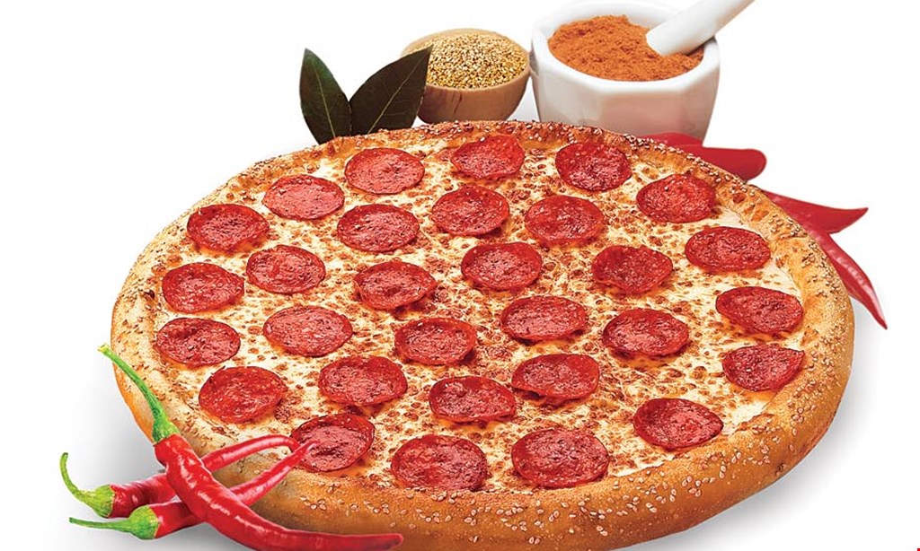 Product image for Hungry Howie's $15.99 ANY LG. SPECIALTY PIZZA ANY LG. ORIGINAL ROUND SPECIALTY PIZZA Additional charges may apply for Thin, Deep Dish, or Stuffed Crust. 
