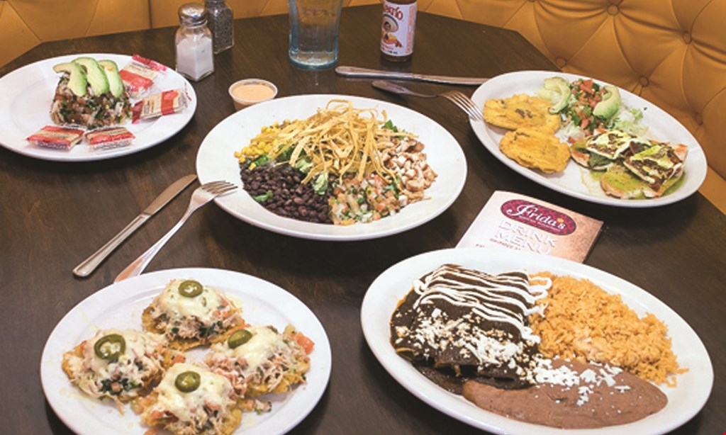 Product image for Frida's Mexican Cuisine $5 OFF any purchase of $25 or more. Excludes alcohol. Not valid on 3rd party delivery. 