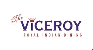 Product image for Viceroy Royal Indian Dining 20% OFF Entire Bill excludes alcohol, lunch buffet & lunch menu.