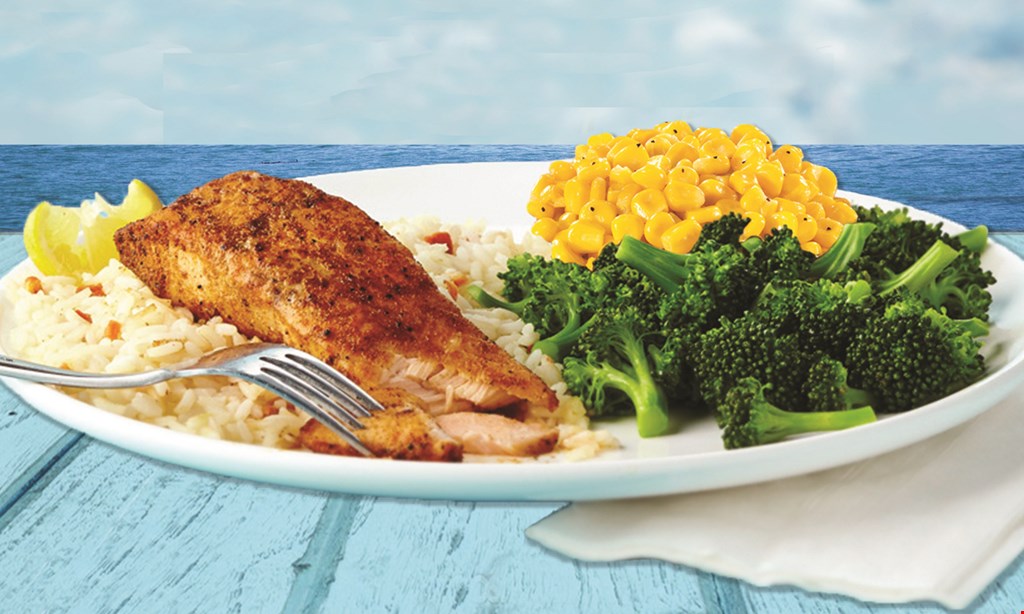 Product image for Long John Silver's FREE SMALL DRINK with purchase of Grilled Salmon or Shrimp Meal.