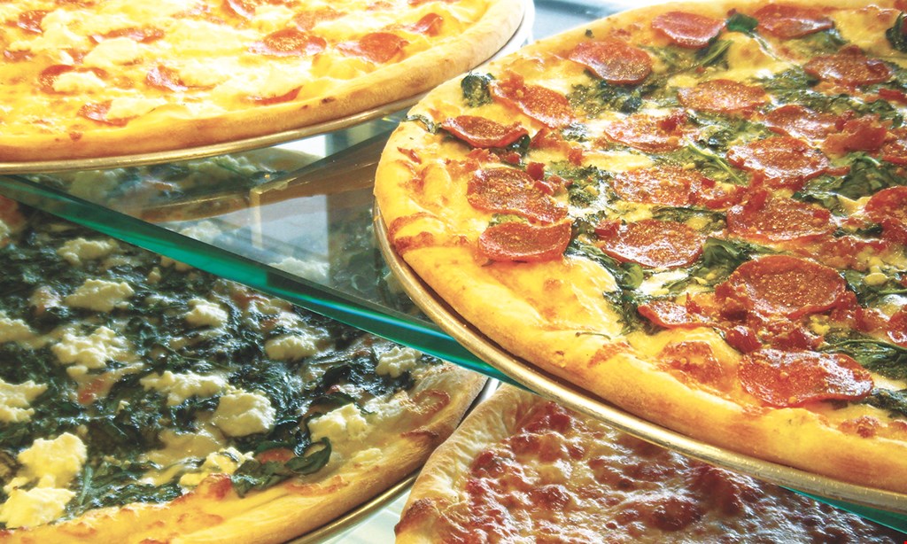 Product image for Bongiorno's New York Pizzeria 2 FREE toppings with purchase of any 18” pie. 