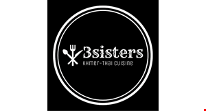 Product image for 3sisters Khmer-Thai Cuisine $2 OFF entire check of $15 or more $5 OFF entire check of $30 or more 