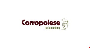 Product image for Corropolese Italian Bakery & Deli ONLY VALID THURSDAYS & WHILE SUPPLIES LAST 10% OFF ONE DESSERT PRODUCT(custom cakes not included.