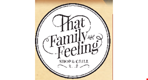 That Family Feeling Shop & Grill logo
