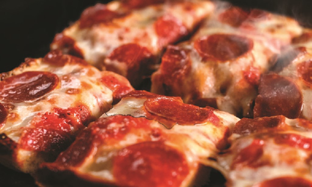 Product image for JETS PIZZA $12.99 PERFECTLY PAIRED PEPPERONI, A LARGE DETROIT-STYLE PIZZA WITH PREMIUM MOZZARELLA, TRADITIONAL & BOLD PEPPERONI. (ALSO AVAILABLE IN HAND-TOSSED ROUND, NY-STYLE, OR THIN).
