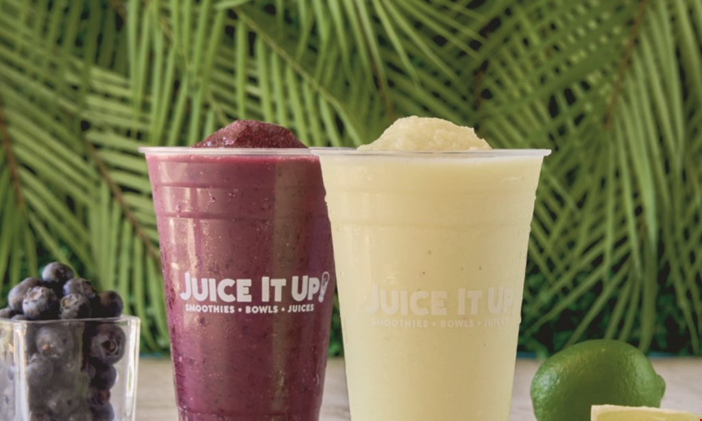 Product image for JUICE IT UP! 1/2 off Smoothie Buy one smoothie, get one of equal or lesser value 1/2 off.