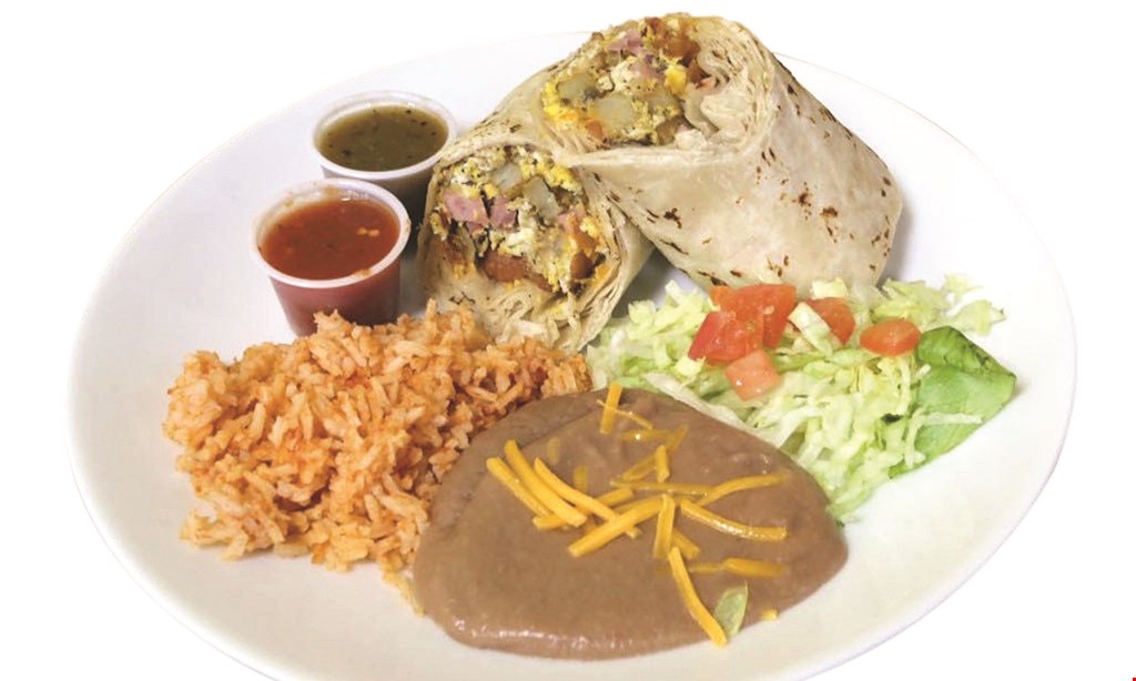 Product image for Burrito Express Buy 2 Burritos, Get 1 FREE of equal or lesser value