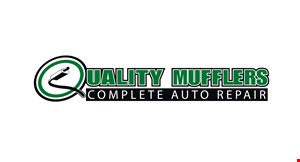 Product image for QUALITY MUFFLERS COMPLETE AUTO REPAIR $139.95 front or rear brake pad replacement, rotor inspection included limited lifetime warranty on all brake pads (most vehicles).