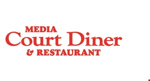 Product image for Media Court Diner & Restaurant 10% OFF BREAKFAST SPECIAL Entire Breakfast Check (Up To 5 People) Excludes takeout, delivery, beverage, & dessert. 