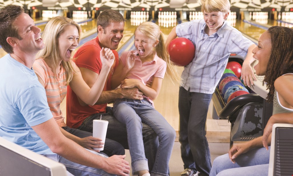 Product image for Jordan Lanes $10 OFF kids bowling party.