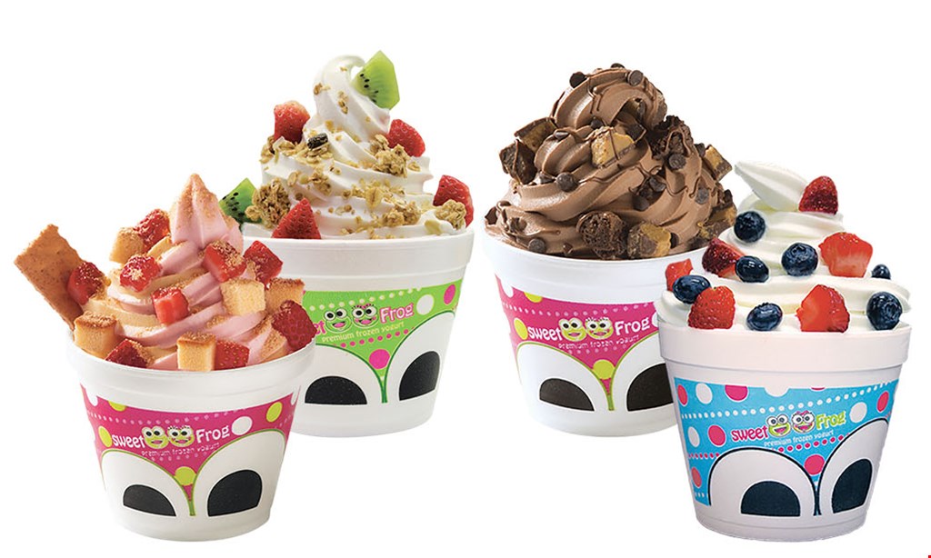 Product image for Sweet Frog-Laurel $1 OFF any yogurt purchase of $5 or more. 