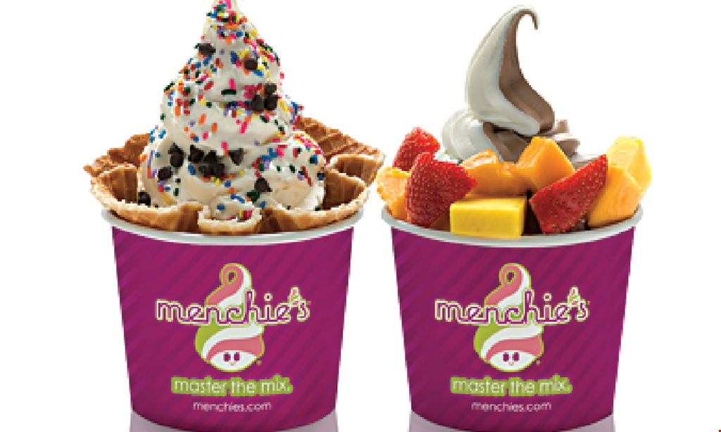 Product image for Menchie's Frozen Yogurt buy one get one 50% OFF.