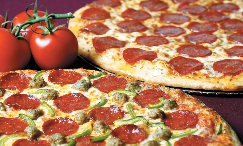 Product image for Mancino's Pizzeria $21.99 +tax 2 large plain pizzas & 2-liter soda. 