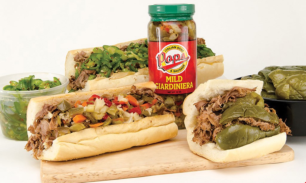 Product image for Pop's Italian Beef & Sausage $3.99 Grilled Chicken Sandwich. 